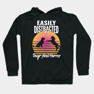 humor sarcastic Doggy dog horse distracted Animal Enthusiast Hoodie